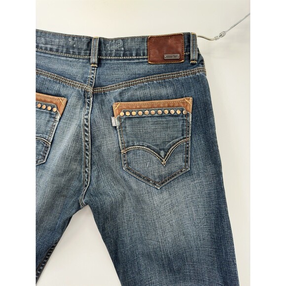 Vintage Levis Silver Tab Jeans Blue Black Denim Bootcut Y2K Western Mens 34x29 - Picture 2 of 14